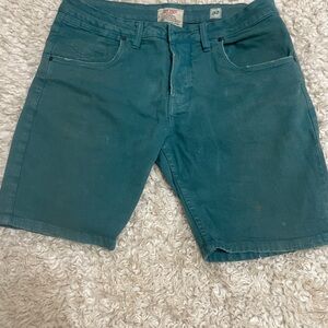 Cotton On Men's Teal Jean Shorts